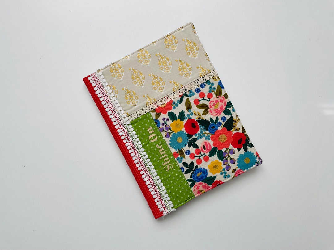 Compositon Book Cover// Quilted Book Cover// Journal Cover Etsy