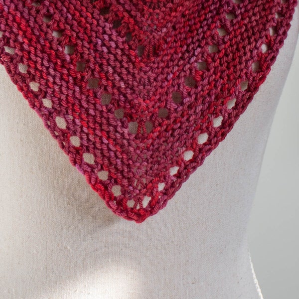 Garnet Eyelets Shawl Knitting Pattern