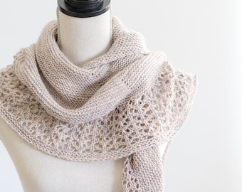 Touch Of Lace Crescent Shawl Knitting Pattern