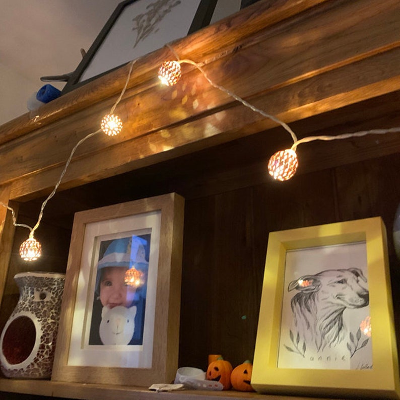 Rose Gold Fairy Lights Silver Moroccan Lights Rose Gold Etsy UK