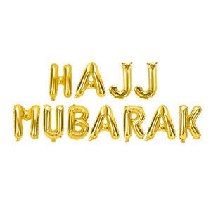 Hajj Mubarak Banner, Hajj Mubarak, Hajj Gift, Hajj Balloon, Hajj Party, Hajj Decorations, Hajji, Hajj, Hajj Bunting, Hajj Decor, Hajj Card Hajj  Foil Balloons