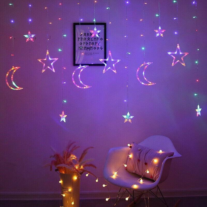 Ramadan Warm White Small Plastic Star Led Lights Décor - Albazaar Market