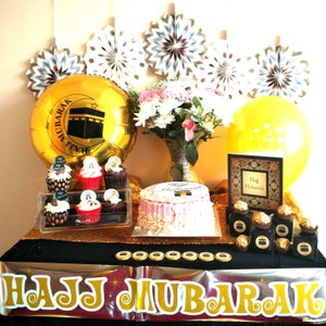 Hajj Mubarak Banner, Hajj Mubarak, Hajj Gift, Hajj Balloon, Hajj Party, Hajj Decorations, Hajji, Hajj, Hajj Bunting, Hajj Decor, Hajj Card image 1