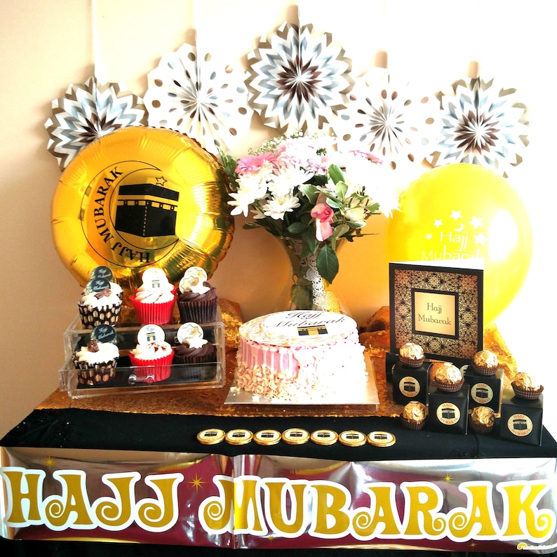 Hajj Mubarak Banner, Hajj Mubarak, Hajj Gift, Hajj Balloon, Hajj Party, Hajj Decorations, Hajji, Hajj, Hajj Bunting, Hajj Decor, Hajj Card image 1