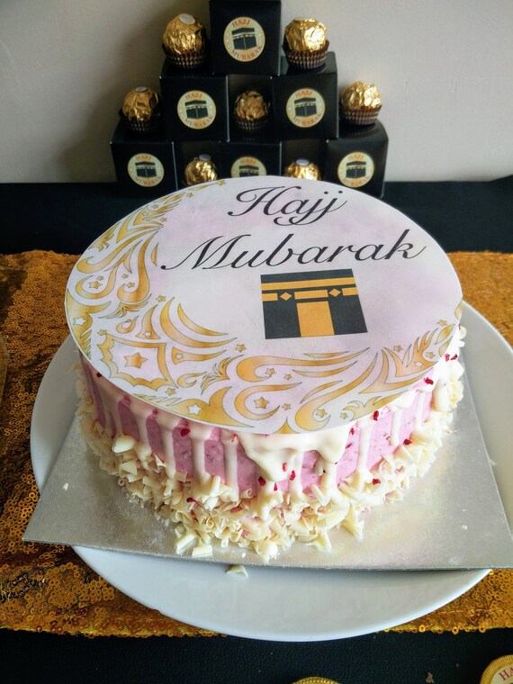 Hajj Mubarak 2019 Black Glitter Card Cake Topper Haj Cake Decorations Hajj Mubarak 2019 Black Glitter Card Cake Topper Haj Cake Decorations
