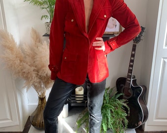 Vintage 'Gucci Tom Ford' Suede Red Jacket