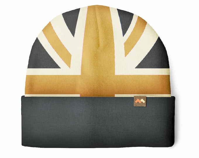 Beanie Hat for Men or Women Funny Union Jack Hat Gift Idea for Christmas & Birthday