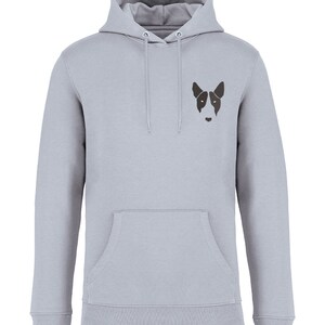 Engelse Bull Terrier Hoodie Biologisch Katoen Borduur Sweatshirt Jas Borduurtrui voor Mannen Vrouwen Volwassen Kleding