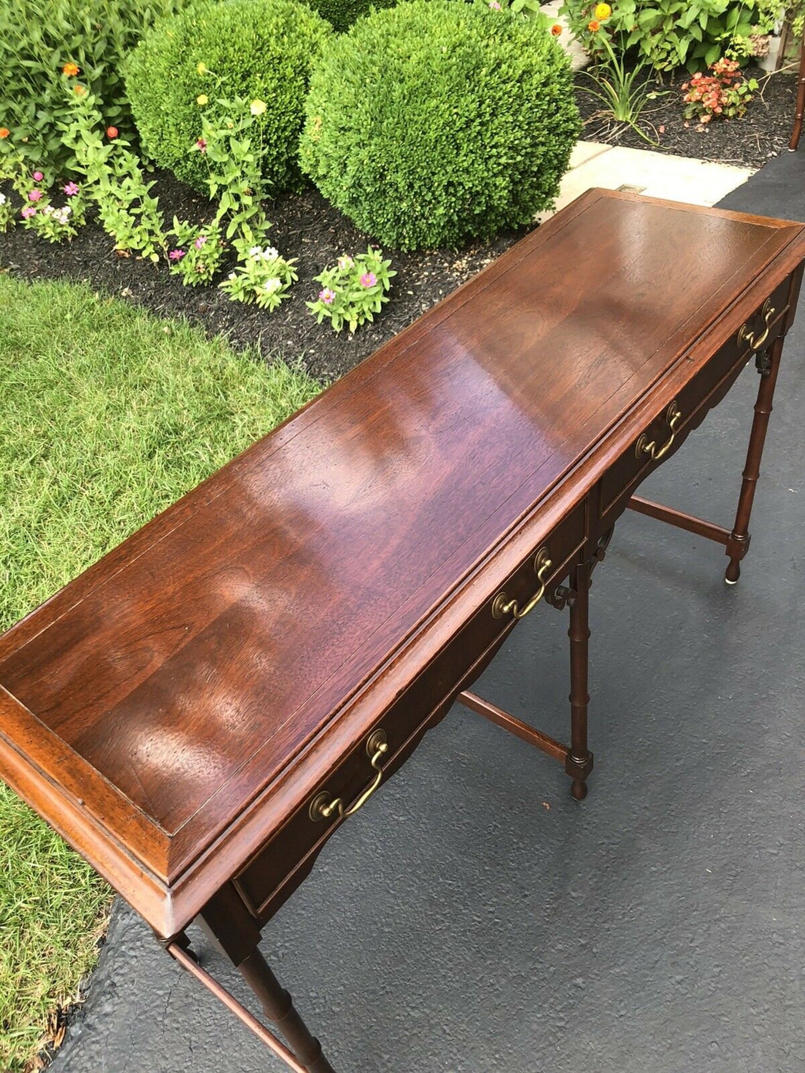 Heckman Two Drawer Mahogany Sofa Hall Table Shipping Not Etsy