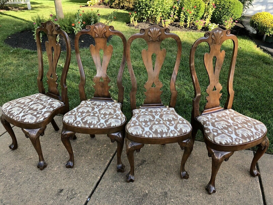 Set of Four Kittinger Williamsburg Mahogany Dining Room Chairs CW146 shipping Not Included Etsy