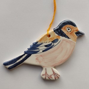 Décorations d'oiseaux en céramique Chaffinch