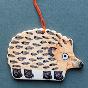 Woodland Creatures ceramic hang up decorations hedgehog