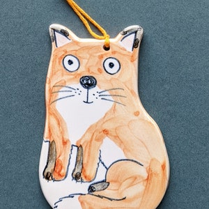 Woodland Creatures ceramic hang up decorations sitting fox