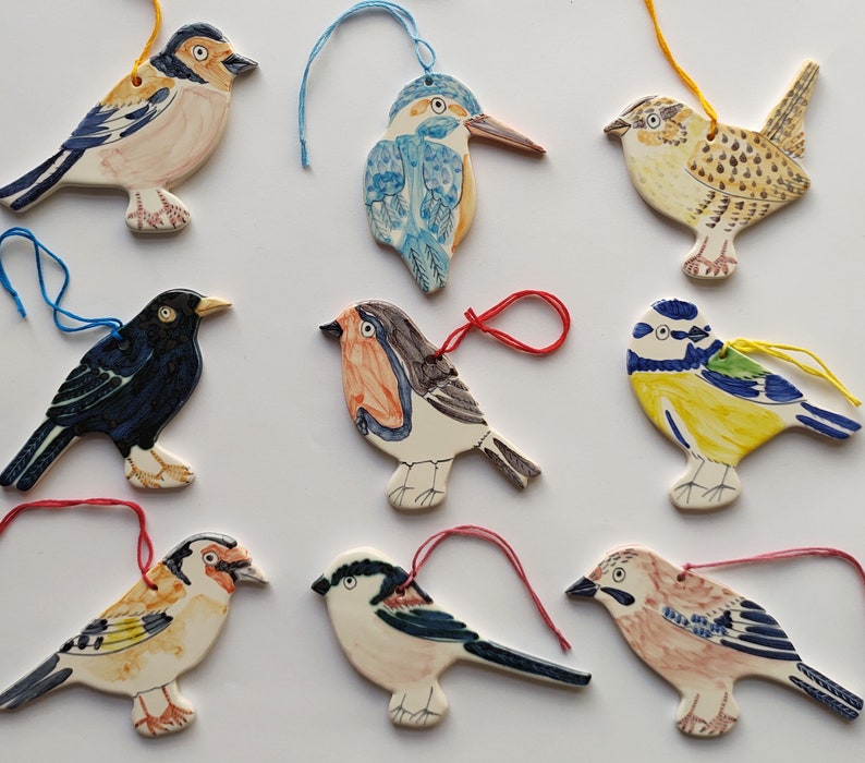 Décorations d'oiseaux en céramique image 1