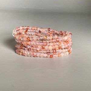 Fire Quartz Small Bead Bracelet