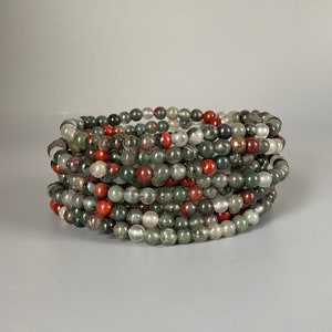 Afrikanischer Blutstein Perlen Armband