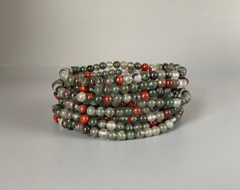 African Bloodstone Small Bead Bracelet