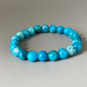 Hemimorphite Large Bead Bracelet