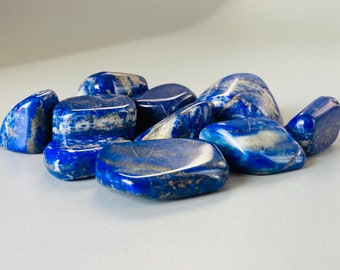 Lapis Lazuli Tumbled Stone, (.5-1.5 inch)