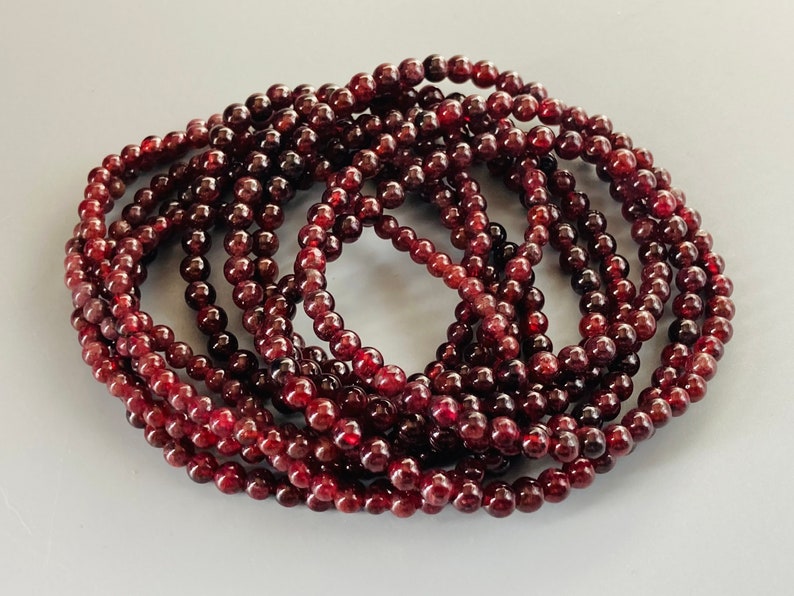 Garnet Small Bead Bracelet - Etsy