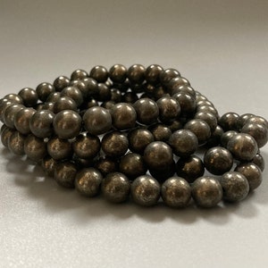 Pyrit Perlen Medium Perlen Armband