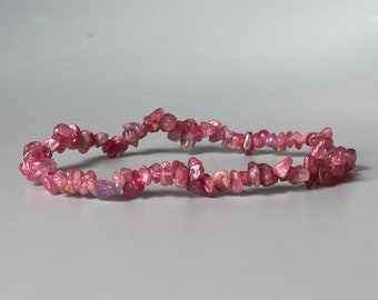 Pink Tourmaline Chip Bracelet
