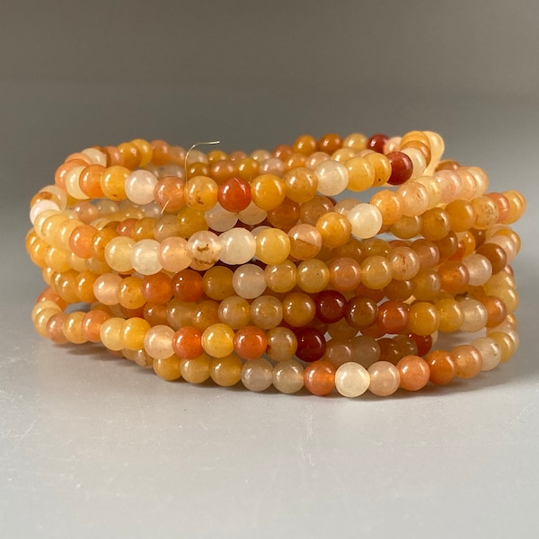 Yellow Jade Small Bead Bracelet