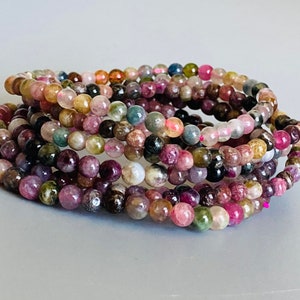 Mixed Tourmaline Small Bead Bracelet