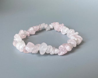 Rose Quartz Chip Bracelet