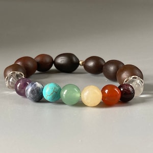 Edelstein Chakra Armband mit Lotussamen