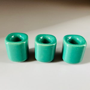 Green Ceramic Chime Candle Holder