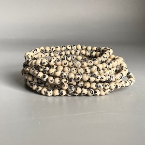 Dalmatian Jasper Small Bead Bracelet
