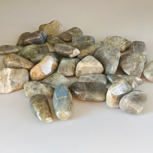 Blue Labradorite Tumbled Stone, (.5-1.5 inch)