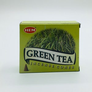 Hem Green Tea Incense Cones, 10 Cone Box