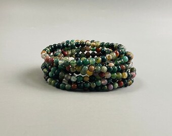 Fancy jaspis kleine kralenarmband