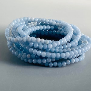 Angelite Small Bead Bracelet