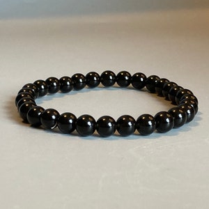 Black Tourmaline Medium Bead Bracelet