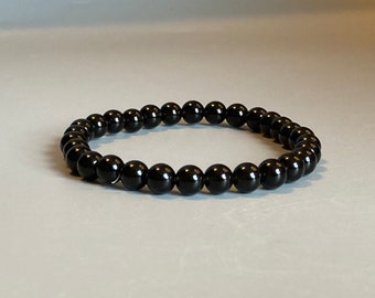 Black Tourmaline Medium Bead Bracelet
