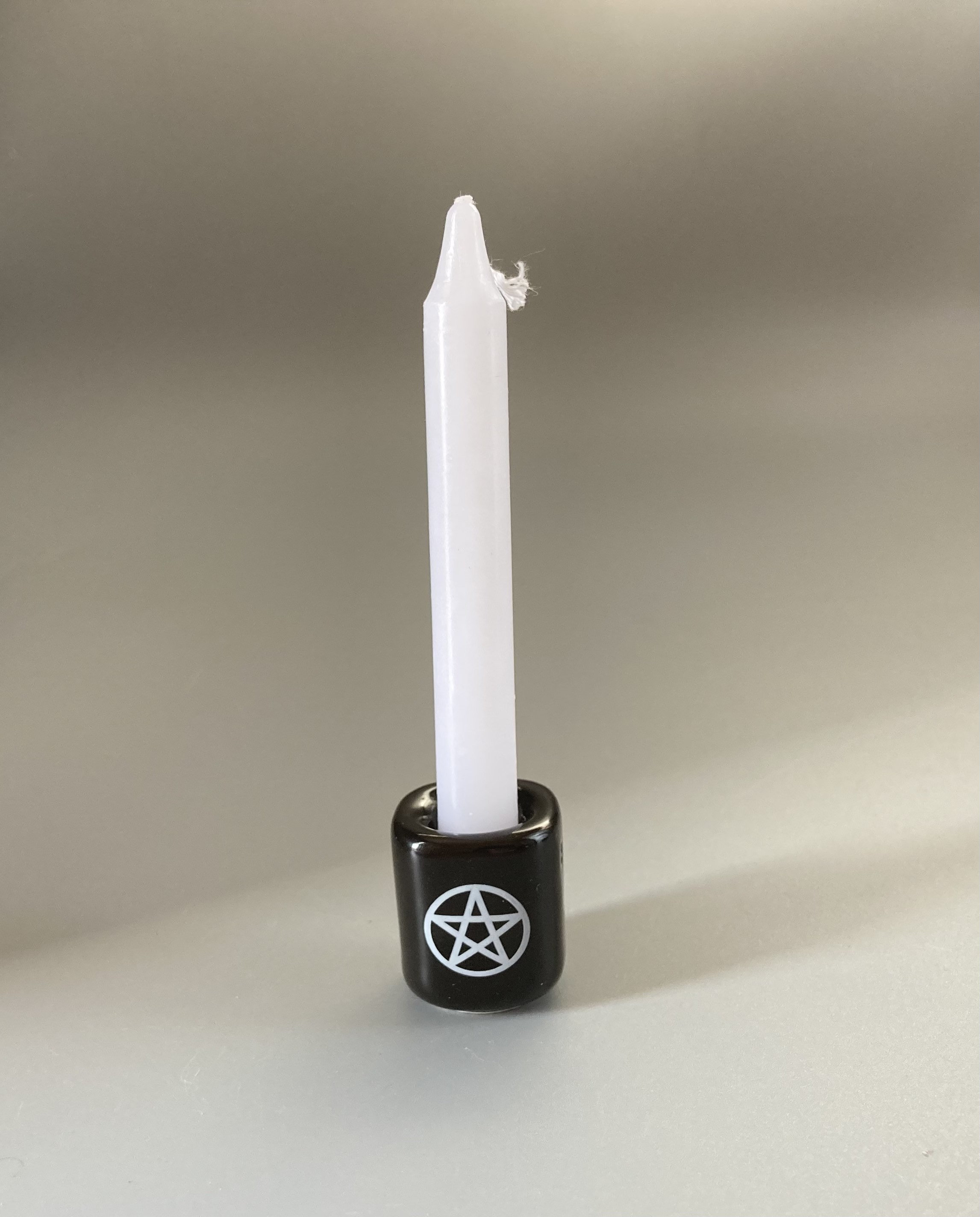 Black Ceramic Chime Candle Holder Pentagram Chime Candle | Etsy