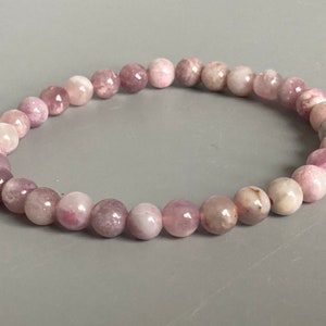 Pink Tourmaline Medium Bead Bracelet