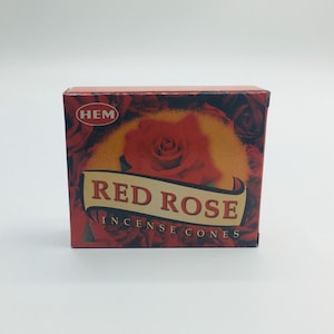 Hem Red Rose Cone Incense, 10 Cone Box