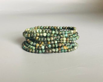 African Turquoise Small Bead Bracelet