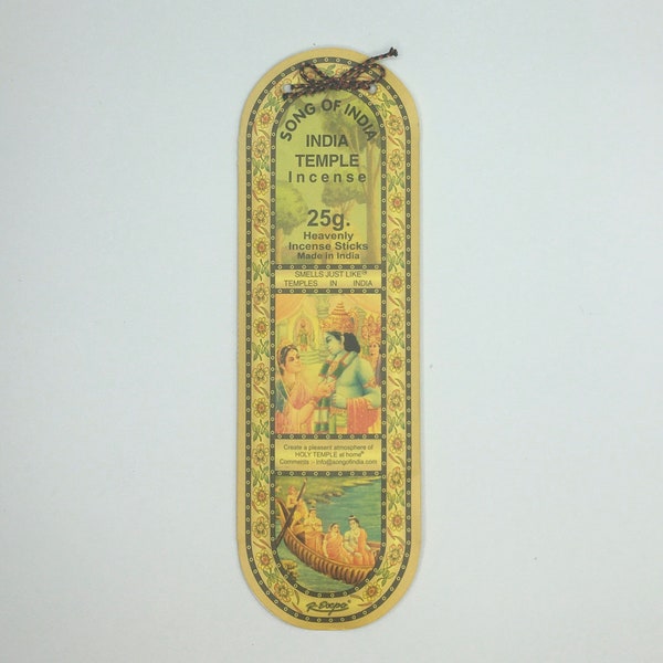 Song of India, India Temple Incense, 25 Gram Package