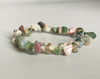 Bloodstone Chip Bracelet