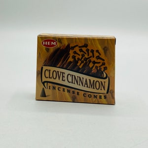 Hem Clove Cinnamon Incense Cones, 10 Cone Box