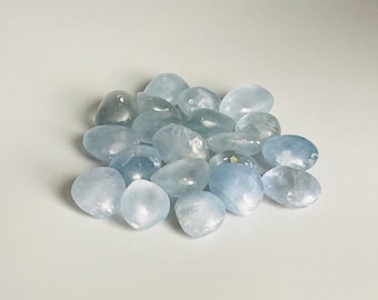 Celestite Tumbled Stone, A Grade, (.5-1 inch)