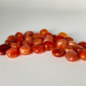 Carnelian Tumbled Stone, (.5-1 inch)
