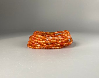 Carnelian Small Bead Bracelet