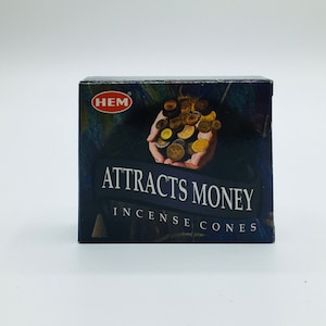 Hem Attract Money Cone Incense, 10 Cone Box