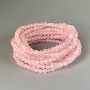 Rose Quartz Small Bead Bracelet